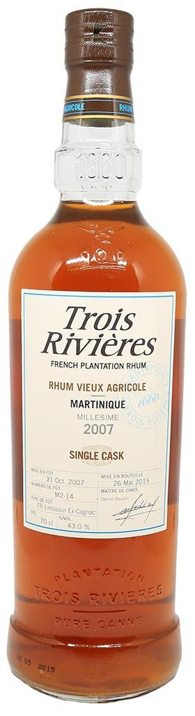 Trois Rivières Single Cask Vieux Rhum Agricole Millésimé 2007, Martinique, 70 cl