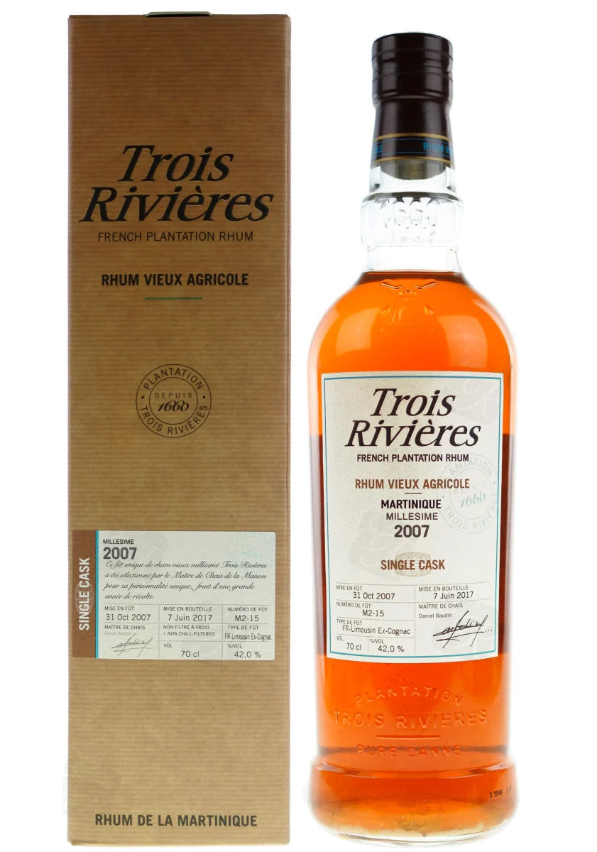 Trois Rivières Single Cask Vieux Rhum Agricole Millésimé 2007, Martinique, 70 cl