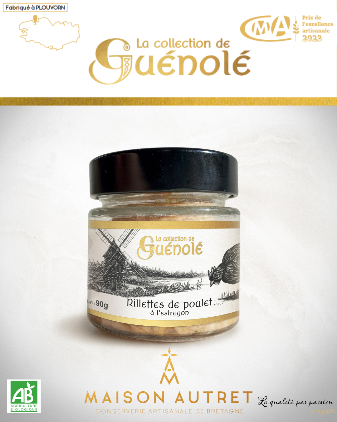 Maison Autret La Collection de Guénolé Rillettes de Poule à l'estragon 