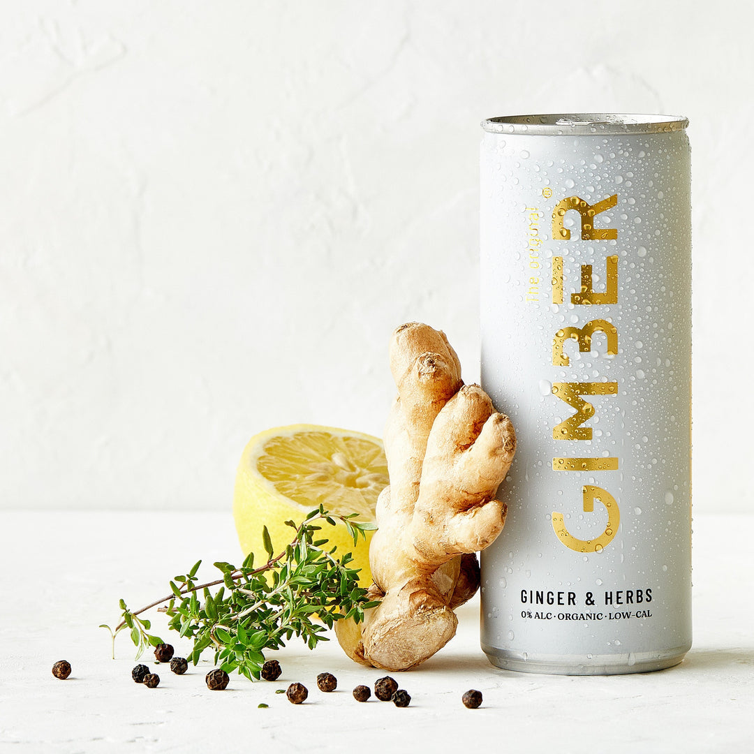Gimber Ready to Drink sans alcool coffret de 4 x 25 cl